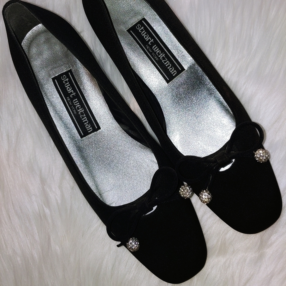 Vintage Stuart Weitzman Bow Block Heel 8W